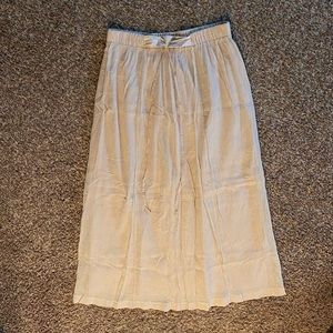 J. Crew Nude Blush Drawstring Maxi Skirt